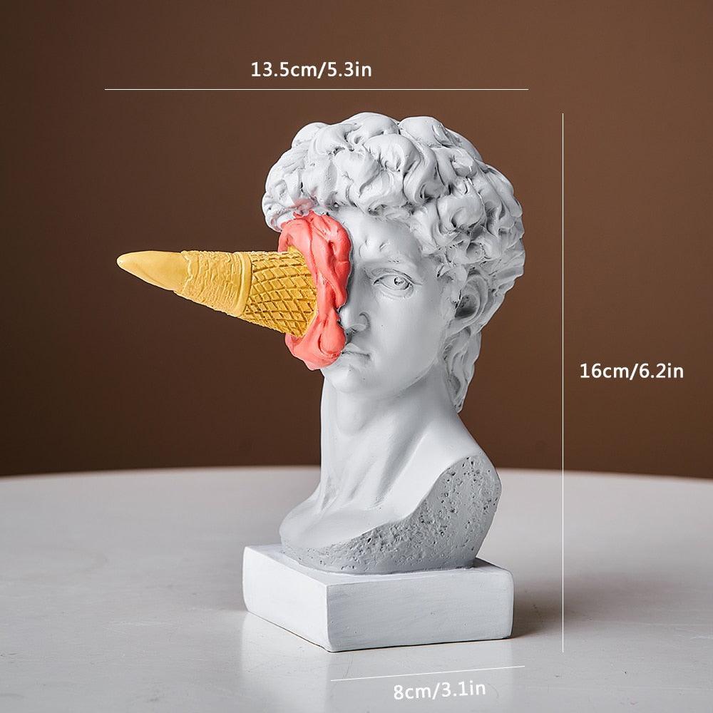 Figure Face IJscreme Kunst Beeldhouwwerk