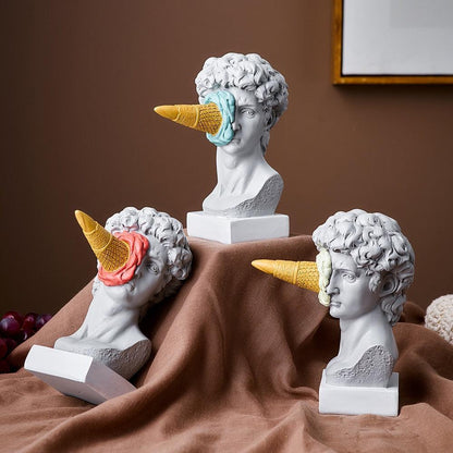 Figure Face IJscreme Kunst Beeldhouwwerk