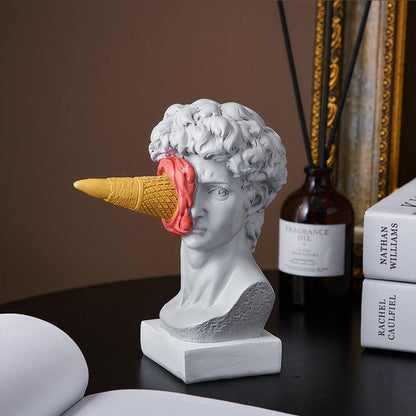 Figure Face IJscreme Kunst Beeldhouwwerk