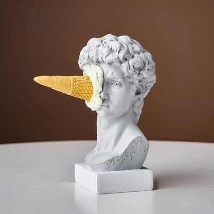 Figure Face IJscreme Kunst Beeldhouwwerk
