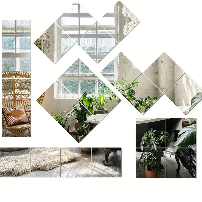Interieur Nest | 3D Spiegel Muur Stickers - Moderne Decoratie
