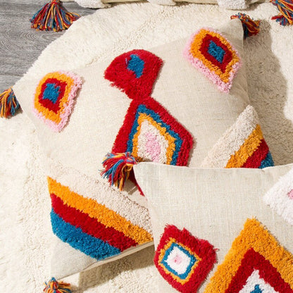 Handgemaakte Decoratieve Kussen in Marokkaanse Boho Stijl