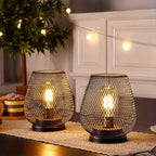 RusticMesh Tafellamp Set Industrieel Stijl en Sfeerverlichting
