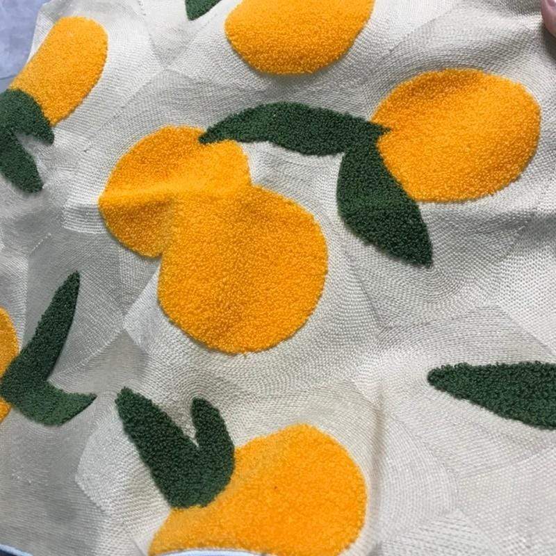 Oranje Geborduurd Decoratiekussen